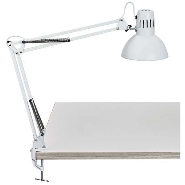 MAUL Tischleuchte MAULstudy, mit Klemmfuss, weiss