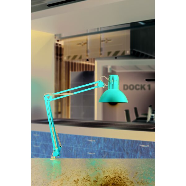 MAUL Tischleuchte MAULstudy, mit Klemmfuss, weiss