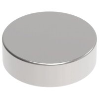 MAUL Aimant néodyme en forme de pastille, 10 mm, argent