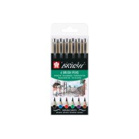 SAKURA Pigma Brush Pen Set POXSDKBR6 6 Farben