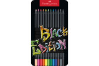 FABER-CASTELL Farbstifte Black Edition 116413 12 Farben,...