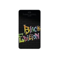 FABER-CASTELL Crayon Black Edition 116413 12 couleurs, boîte métal
