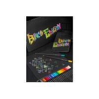 FABER-CASTELL Crayon Black Edition 116413 12 couleurs, boîte métal