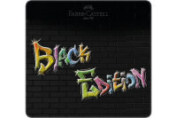 FABER-CASTELL Farbstifte Black Edition 116425 24 Farben, Metalletui