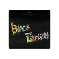 FABER-CASTELL Farbstifte Black Edition 116425 24 Farben,...