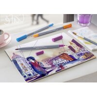 FABER-CASTELL Marqueur aquarelle GOLDFABER, étui de 18