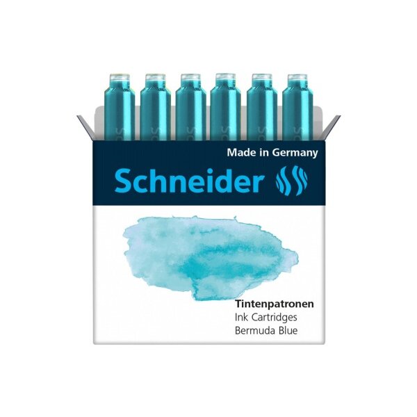 SCHNEIDER Cartouche dencre 166134 bermuda blue 6 pcs.