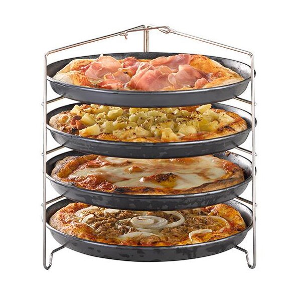 APS Support pour 4 plaques à pizza, (L)260x(P)250x(H)260 mm
