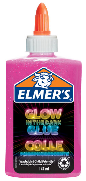 ELMERS Colle liquide Glow in the Dark, 147 ml, rose