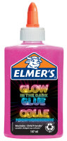 ELMERS Glow in the Dark Bastelkleber, rosa, 147 ml