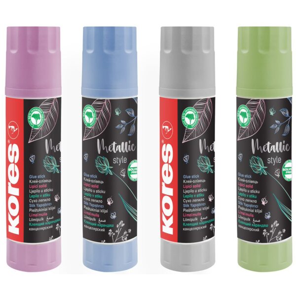 Kores Bâton de colle Metallic Style, 20 g, sans solvant