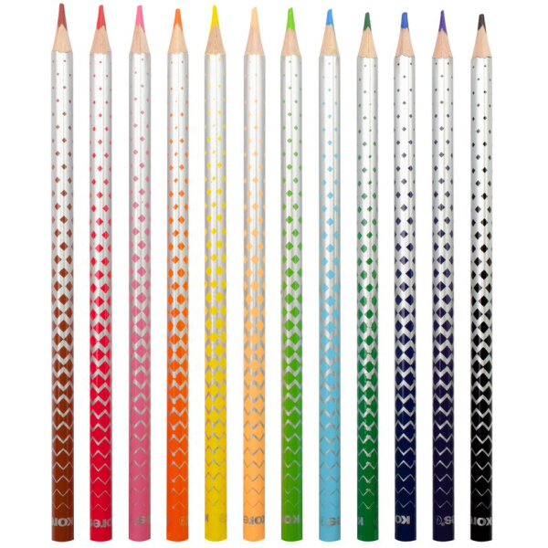 Kores Crayon de couleur KOLORES Magik effaçable,étui de 12