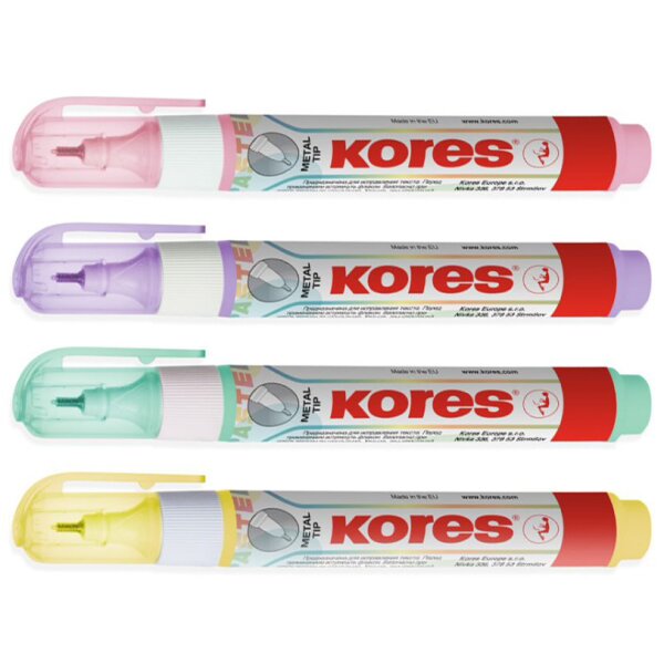 Kores Stylo correcteur Metal Tip Pastel, contenu: 10 g