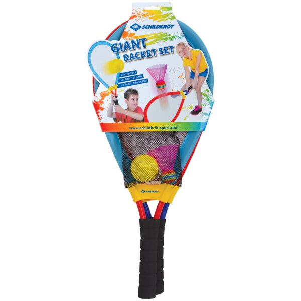 SCHILDKRÖT Giant Racket-Set, blau rot