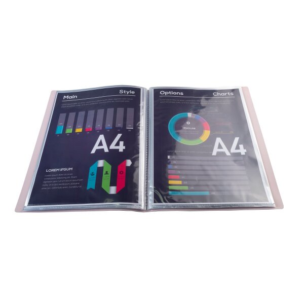 EXACOMPTA Sichtbuch Aquarel A4 88460E ass. 40 Taschen