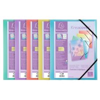 EXACOMPTA Gummibandmappe Aquarel A4 55279E PP ass.