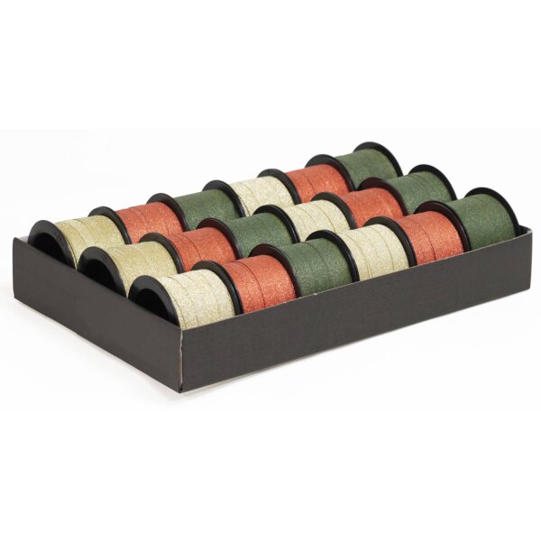 Clairefontaine Geschenkband auf Spule "Fantasy", glitter