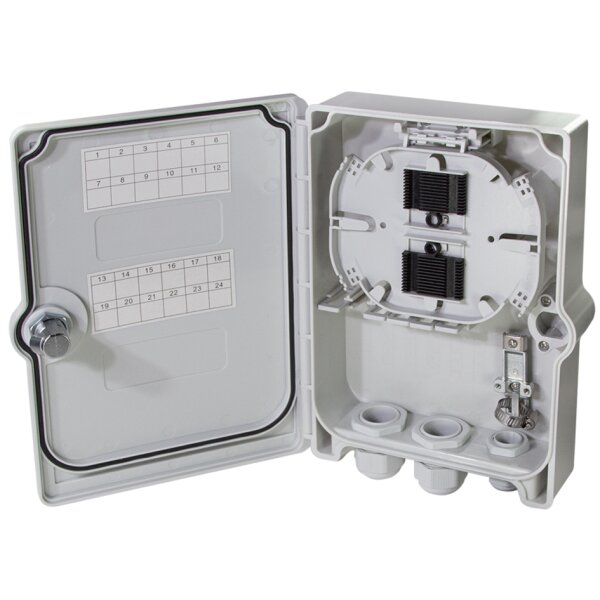 LogiLink Boîte dépissure FTTH/FTTB, pour 24 fibres max.