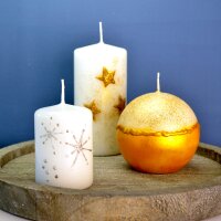 ViVA DECOR Candle Wachs Pen, 28 ml, 4er Set silber gold