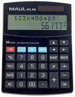 MAUL Calculatrice de bureau MTL 800, 12 chiffres, noir