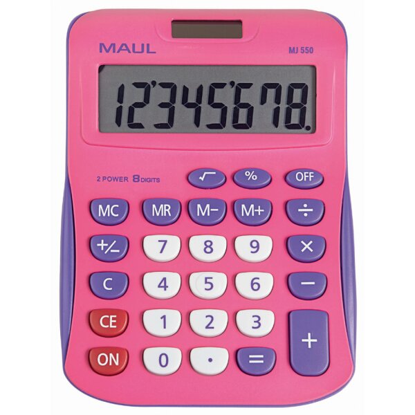 MAUL Tischrechner MJ 550, 8-stellig, pink