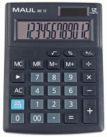 MAUL Calculatrice de bureau MC 12, 12 chiffres, noir