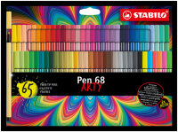 STABILO Fasermaler Pen 68, 65er Kartonetui ARTY