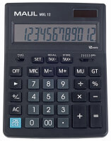 MAUL Calculatrice de bureau MXL 12, 12 chiffres, noir