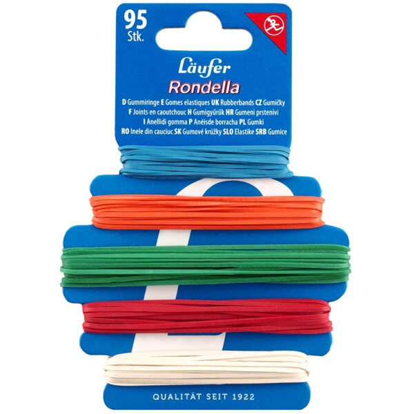Läufer Elastiques sur carte RONDELLA, couleurs/tailles ass.