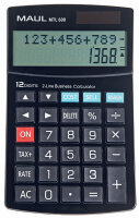 MAUL Calculatrice de bureau MTL 16, 12 chiffres, noir
