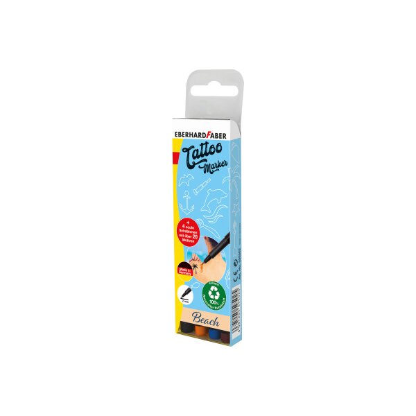 EBERHARD FABER Encres de tatouage 559502 Beach, 4 couleurs