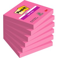 Post-it Haftnotizen super sticky notes, 76 x 76 mm, pink