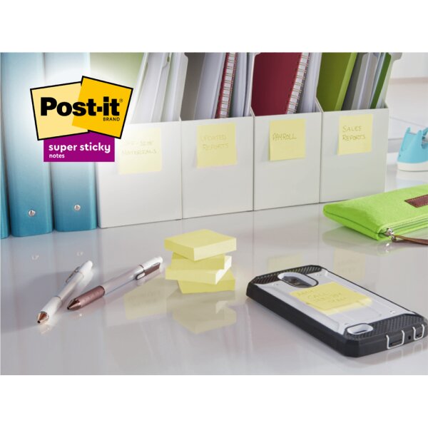 Post-it Haftnotizen super sticky notes, 76 x 76 mm, 4+2
