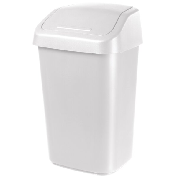 orthex Schwingdeckel-Abfalleimer, 25 Liter, weiss