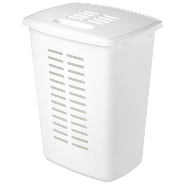 orthex Panier à linge avec couvercle, 60 litres, gris foncé