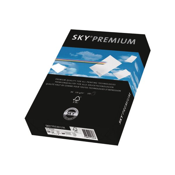 SKY Premium Papier A4 88233196 100g, weiss 500 Blatt