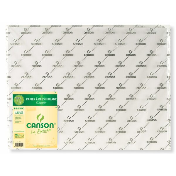 CANSON Papier à dessin C à Grain, 125 g/m2, 210 x 297 mm