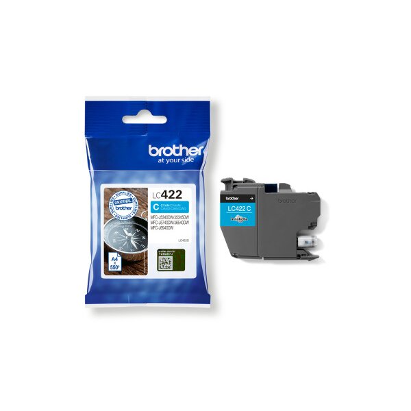 BROTHER Cartouche dencre cyan LC-422C MFC-J5340 550 pages