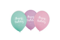 NEUTRAL Ballons Happy Birthday 22.8cm 9903713 Pastel 6...