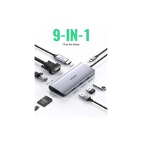 UGREEN USB-C Hub 9in1 HDMI ,VGA,RJ45 40873 SD...