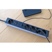 brennenstuhl Steckdosenleiste, 5-fach, grau/schwarz