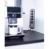 brennenstuhl estilo Ecksteckdosenleiste, silber weiss