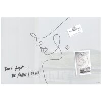 sigel Tableau magnétique en verre artverum Line Art