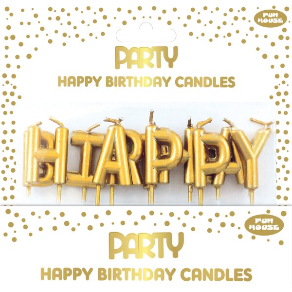 Clairefontaine Kuchenkerzen-Set "Happy Birthday", silber
