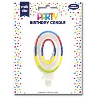 Clairefontaine Zahlenkerze "Glitter", Ziffer: 0