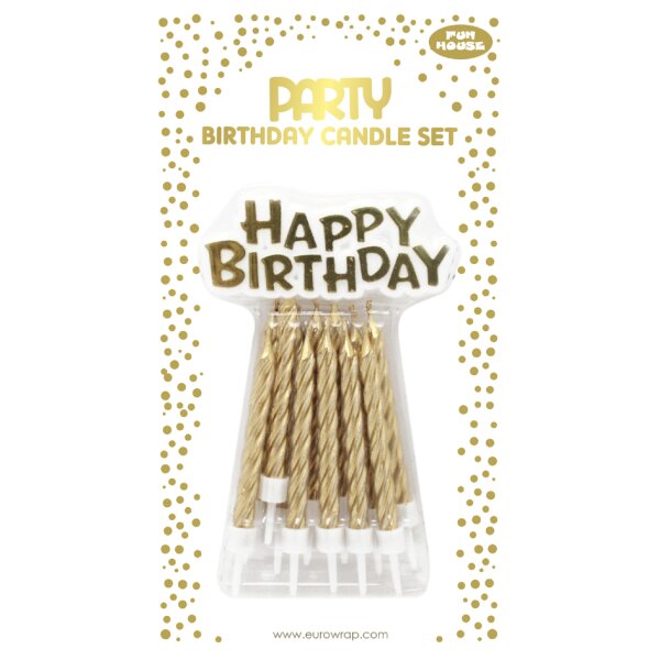 Clairefontaine Bougie danniversaire Happy Birthday, bleu