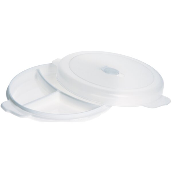 plast team Mikrowellen-Teller Micro, 3 Fächer