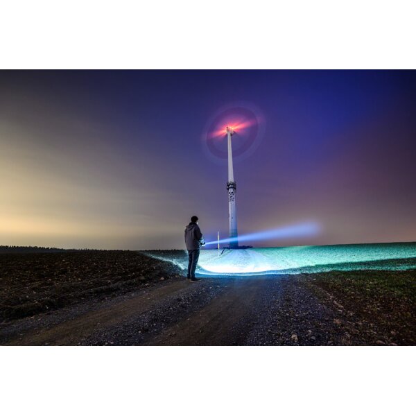 ANSMANN Projecteur portable LED HS20R Pro, noir/rouge