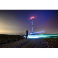 ANSMANN Projecteur portable LED HS20R Pro, noir/rouge