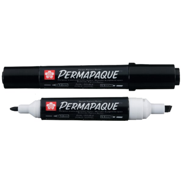 SAKURA Marqueur permanent Permapaque, double pointe, rouge